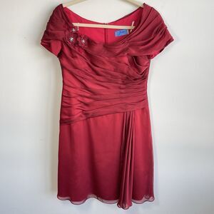 Jade by Jasmine Bridal J3365 Berry Red Size 14 Mother of the Bride Formal Dress